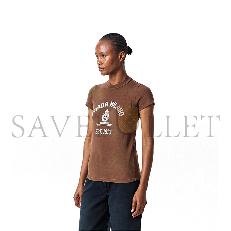 Pra*a printed jersey logo t-shirt
